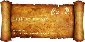 Csősz Margit névjegykártya